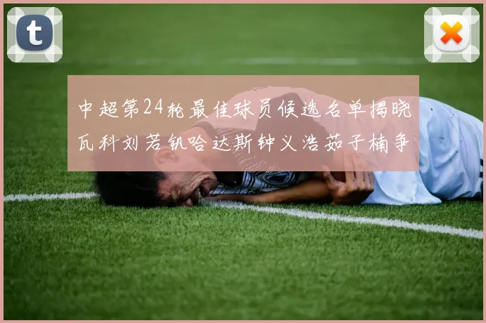 中超第24轮最佳球员候选名单揭晓瓦科刘若钒哈达斯钟义浩茹子楠争夺荣誉